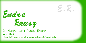 endre rausz business card